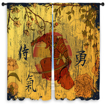 Japanese Background Window Curtains 41706699