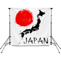 Japanese Elements Flag And Map Backdrops 32626434