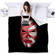 Japanese Face Mask Blankets 67024840
