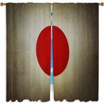 Japanese Flag Window Curtains 62911247