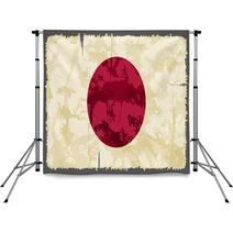 Japanese Grunge Flag. Vector Illustration Backdrops 67478636