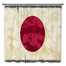 Japanese Grunge Flag. Vector Illustration Bath Decor 67478636