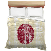 Japanese Grunge Flag. Vector Illustration. Bedding 67843627