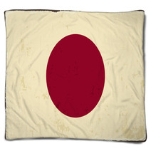 Japanese Grunge Flag. Vector Illustration Blankets 68331903