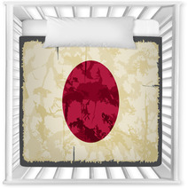 Japanese Grunge Flag. Vector Illustration Nursery Decor 67478636