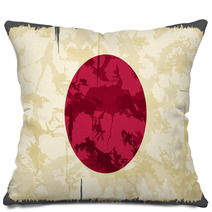 Japanese Grunge Flag. Vector Illustration Pillows 67478636