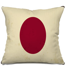 Japanese Grunge Flag. Vector Illustration Pillows 68331903
