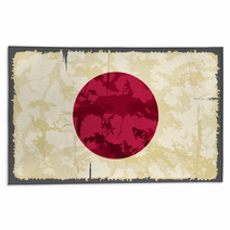 Japanese Grunge Flag. Vector Illustration Rugs 67478636