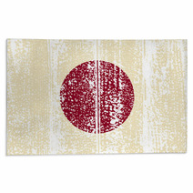 Japanese Grunge Flag. Vector Illustration. Rugs 67843627
