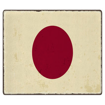 Japanese Grunge Flag. Vector Illustration Rugs 68331903