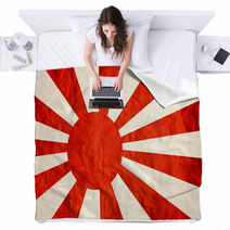 Japanese Navy In Red And White. Blankets 66041848
