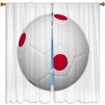 Japanese Soccer Ball Window Curtains 64108206