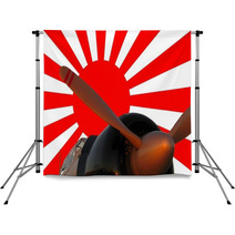 Japanese Zero And War Flag Backdrops 37783748