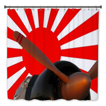 Japanese Zero And War Flag Bath Decor 37783748