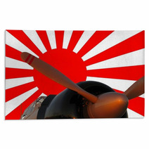 Japanese Zero And War Flag Rugs 37783748