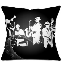 Jazz Concert Black Background Pillows 65333803
