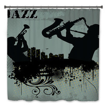 Jazz Music Background Bath Decor 41060731
