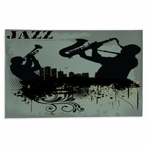 Jazz Music Background Rugs 41060731