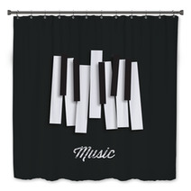 Jazz Music Festival Poster Background Template Music Piano Keyboard Can Be Used As Poster Element Or Icon Vector Illustration Bath Decor 101914274