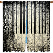 Jazz Style Piano Window Curtains 62917866