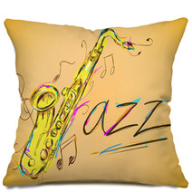 Jazz Vector Art Pillows 65097728