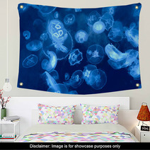 Jellyfish Background Wall Art 38170629