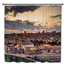Jerusalem Old City Skyline Bath Decor 54912281