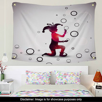Jester Juggling Rings Wall Art 51223598