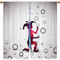 Jester Juggling Rings Window Curtains 51223598