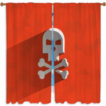 Jolly Roger. Vector Format Window Curtains 61045861