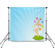 Juggling Bunny Backdrops 21424968