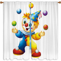 Juggling Clown Window Curtains 8692811