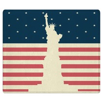 July 4, Independence Day, Vector Illustration, Flat Design Rugs 66457300