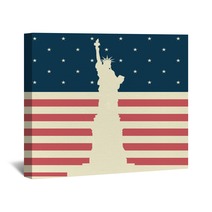 July 4, Independence Day, Vector Illustration, Flat Design Wall Art 66457300