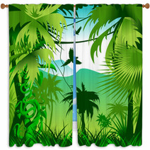 Jungle Window Curtains 57218987