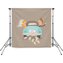 Just Married Car Backdrops 66697253