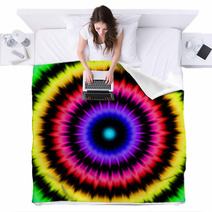 Kaleisdoscope Style Abstract Retro Background Blankets 49361734