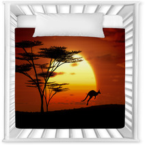 Kangaroo Sunset Australia Nursery Decor 49753375