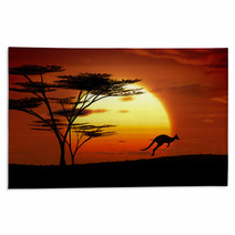Kangaroo Sunset Australia Rugs 49753375