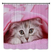 Kätzchen Schaut Unter Decke Hervor - Cat Hides Under Blanket Bath Decor 56635363