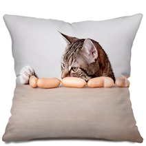 Katze Und Würstchen Pillows 39107615