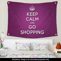 Keep Calm And Go Shopping Wall Art 60135734