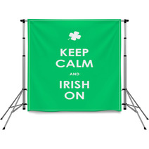 Keep Calm And Irish On - Vector Background Backdrops 61397890