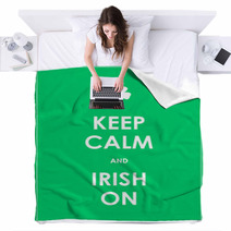 Keep Calm And Irish On - Vector Background Blankets 61397890