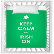 Keep Calm And Irish On - Vector Background Nursery Decor 61397890