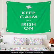 Keep Calm And Irish On - Vector Background Wall Art 61397890