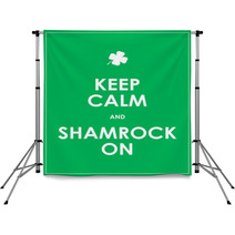 Keep Calm And Shamrock On - Vector Background Backdrops 61397893