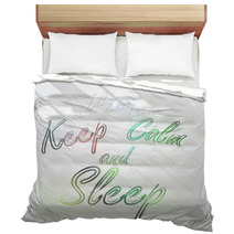 Keep Calm And Sleep Typography Bedding 55143775