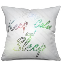 Keep Calm And Sleep Typography Pillows 55143775
