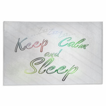 Keep Calm And Sleep Typography Rugs 55143775